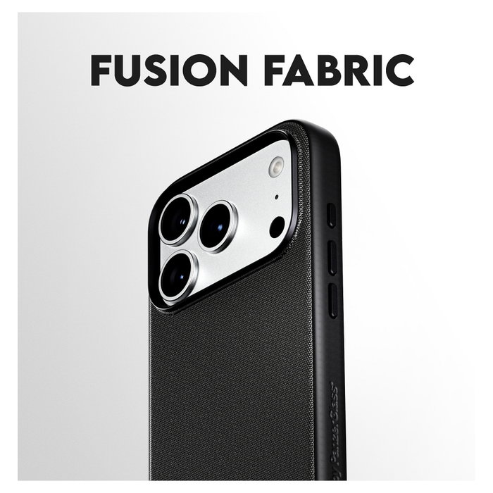 PanzerGlass CARE™ Fusion Fabric Case con MagSafe para iPhone 17 Pro Max y 18 Pro Max - Negro
