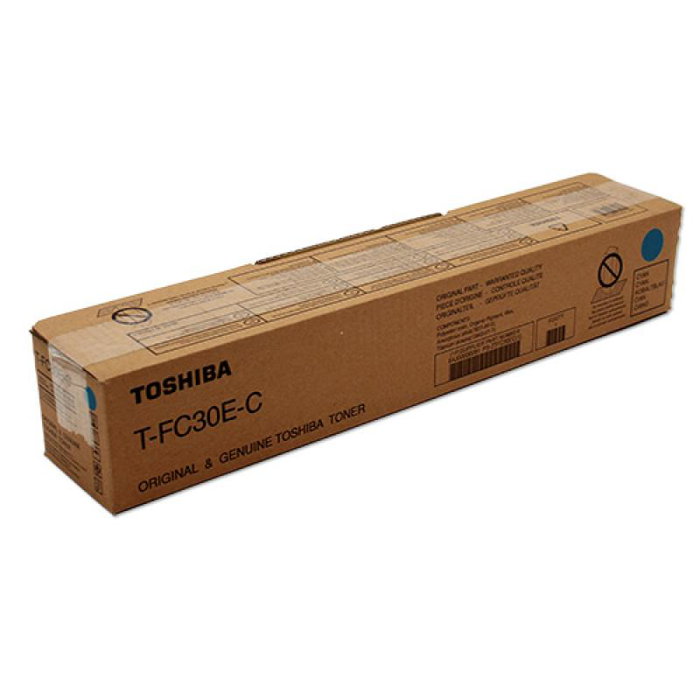 Toshiba Tóner T-FC30EC Cyan para copiadoras eStudio - Referencias 6AJ00000099 / 6AJ00000281 / TFC30EC