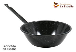 La Estrella Sartén Honda Bordonada 24 cm 2.5 L Jaspeada (8 Unidades)
