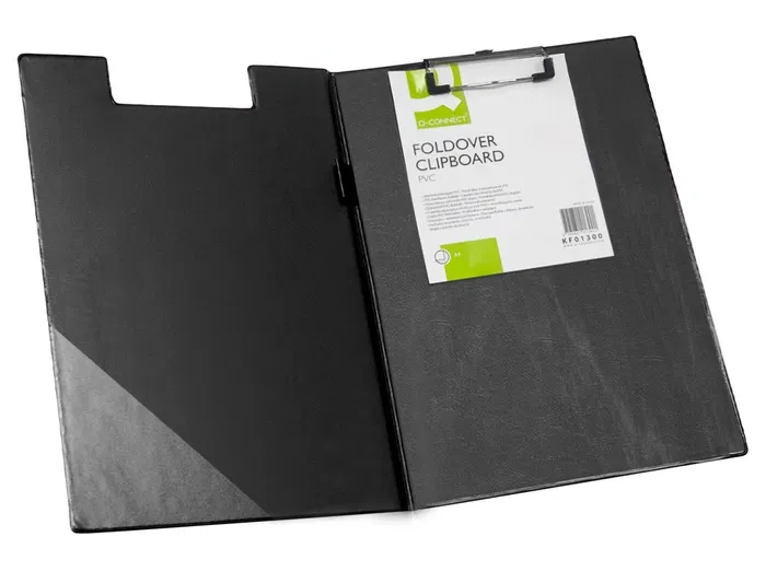 Q-connect Portanotas Plastico DIN A4 Negro con Pinza