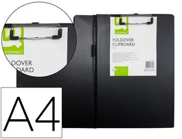 Q-connect Portanotas Plastico DIN A4 Negro con Pinza