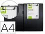 Q-connect Portanotas Plastico DIN A4 Negro con Pinza