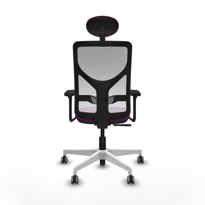 PIQUERAS Y CRESPO Silla de oficina Motilla Morada y Blanca con Mecanismo Sincro PIQUERAS Y CRESPO Silla de oficina Motilla Morada y Blanca con Mecanismo Sincro