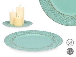 Giftdecor Portavelas Rombos Verde Envejecido 33 cm (Set de 24)
