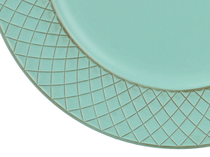 Giftdecor Portavelas Rombos Verde Envejecido 33 cm (Set de 24)