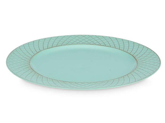 Giftdecor Portavelas Rombos Verde Envejecido 33 cm (Set de 24)