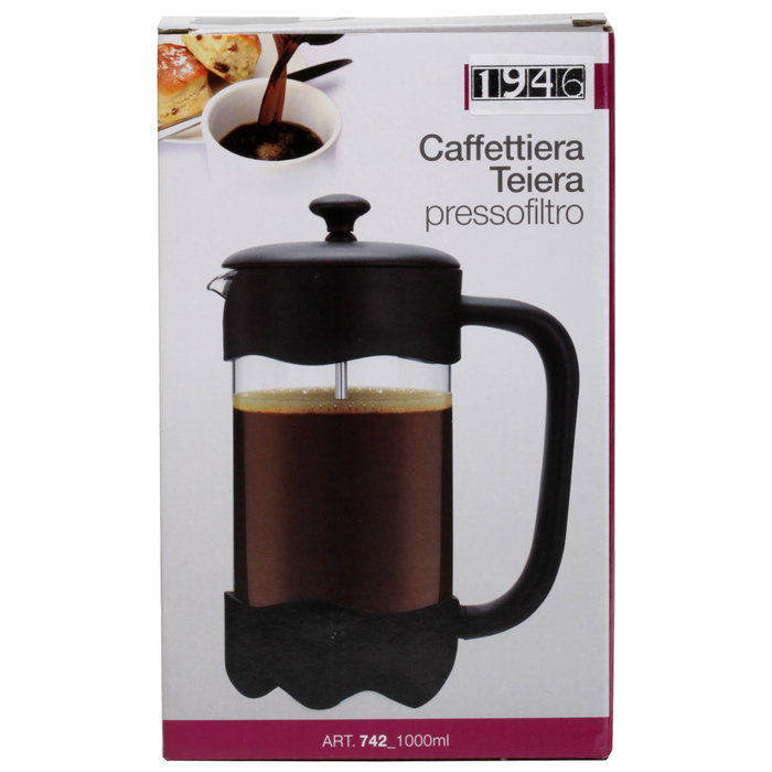 1946 Cafetera/Tetera Émbolo 1 L Vidrio Borosilicato/Polipropileno/Acero Inoxidable 18/10 1946 1946 Cafetera/Tetera Émbolo 1 L Vidrio Borosilicato/Polipropileno/Acero Inoxidable 18/10 1946
