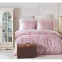 Juego de cama 220x240 cm + 2 fundas de almohada 60x60 cm - 100% Algodón Reforzado - Rosa