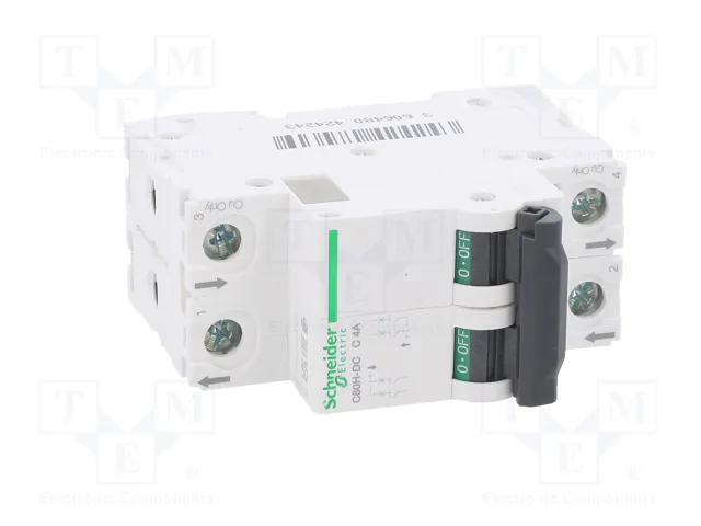 SCHNEIDER ELECTRIC Interruptor magnetotérmico C60H-DC 2 polos 4A SCHNEIDER ELECTRIC Interruptor magnetotérmico C60H-DC 2 polos 4A