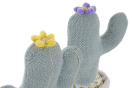 DKD Home Decor Sujetapuertas de Poliéster Cactus Surtido de 2 Unidades