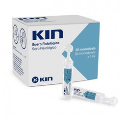 Kin Suero Fisiológico 30 x 5 ml para Lavados Nasales y Oculares, Sin Conservantes