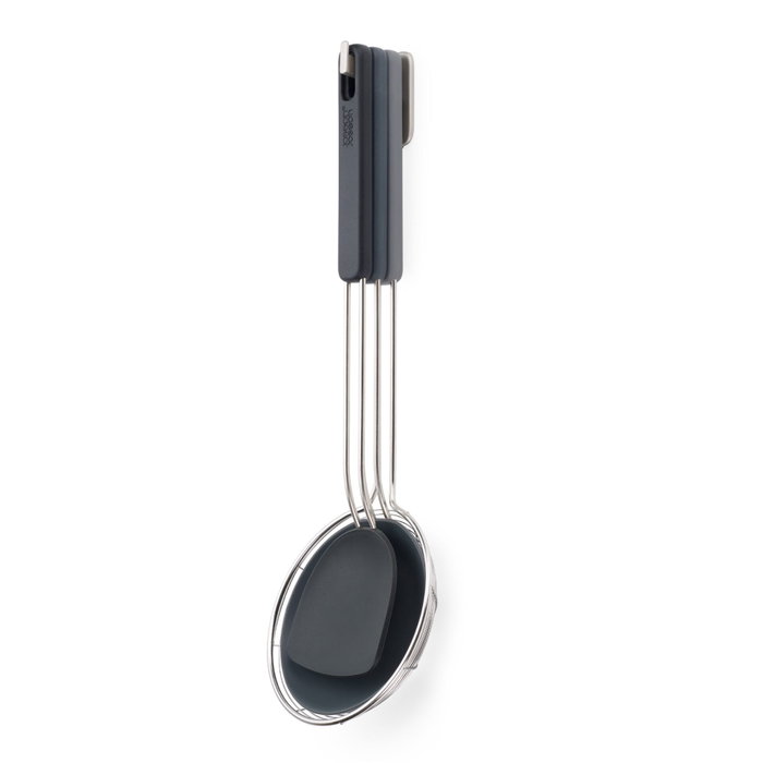 Joseph Joseph Nest Fusion Set de Utensilios para Wok de 3 piezas, Negro/Plata