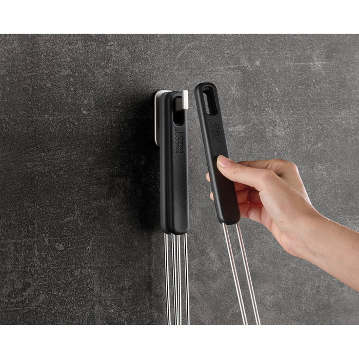 Joseph Joseph Nest Fusion Set de Utensilios para Wok de 3 piezas, Negro/Plata