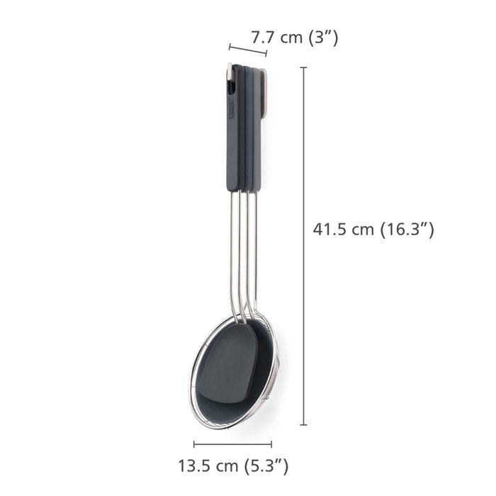 Joseph Joseph Nest Fusion Set de Utensilios para Wok de 3 piezas, Negro/Plata