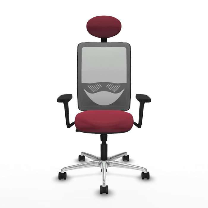 PIQUERAS Y CRESPO Silla de oficina Zulema con mecanismo Sincro, Granate y Gris PIQUERAS Y CRESPO Silla de oficina Zulema con mecanismo Sincro, Granate y Gris