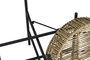 DKD Home Decor Set de 2 Mesitas Auxiliares de Metal y Fibra Negro y Natural