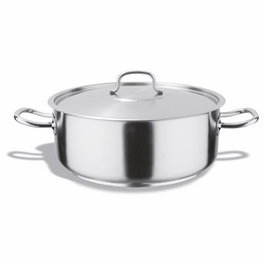 Vollrath Pujadas Cazuela con Tapa de Acero Inoxidable 32 cm x 13 cm, 10 Litros - Modelo ECOINOX