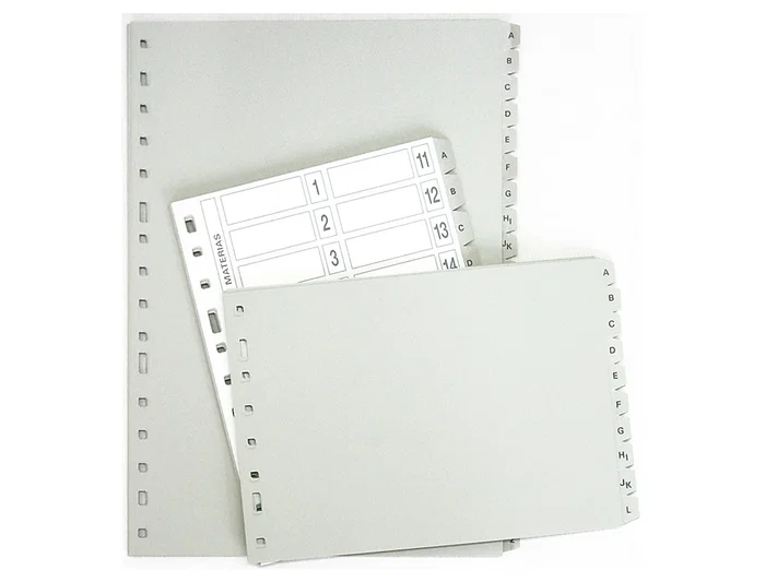 Multifin Separador Alfabético 3002 Plástico Cuarto Natural 20 Pestañas 155x215 mm