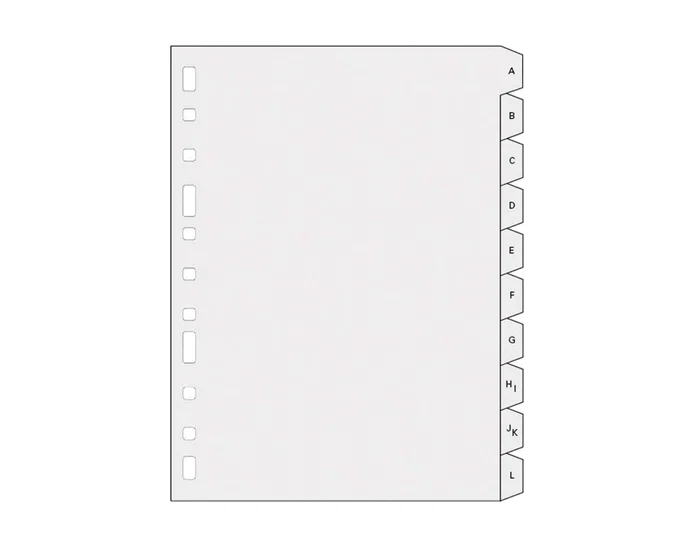Multifin Separador Alfabético Multifin 3002 de 20 Pestañas Natural Multifin Separador Alfabético Multifin 3002 de 20 Pestañas Natural