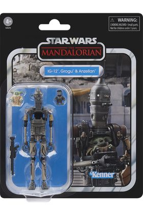 Hasbro Star Wars The Vintage Collection Set de 3 Figuras IG-12, Grogu y Anzellan