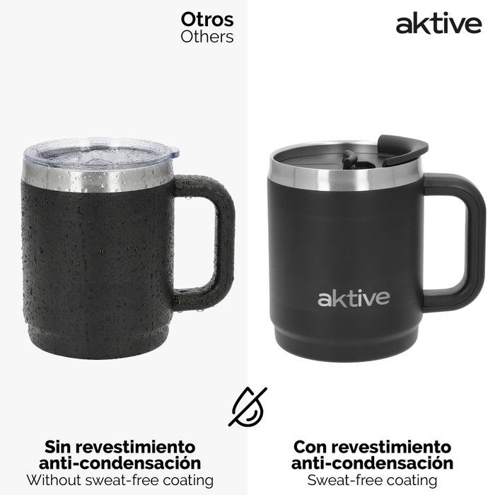 AKTIVE Taza Térmica Acero Inox