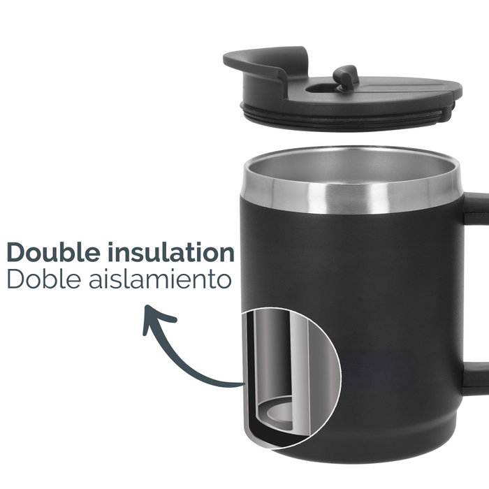AKTIVE Taza Térmica Acero Inox