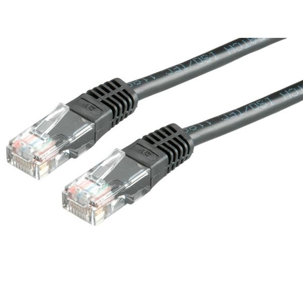 ROLINE Patchkabel Cat.5e Clase D UTP Negro 1m