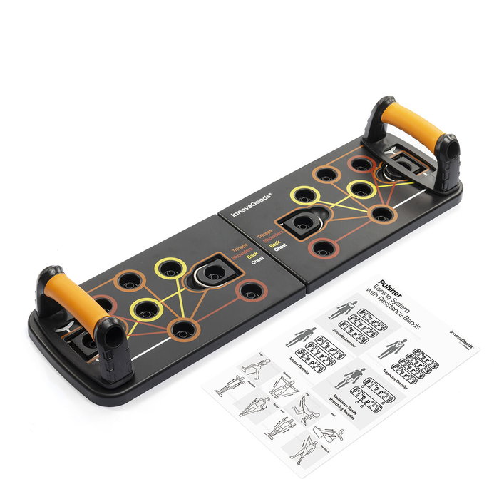 Pack Tabla de Flexiones Push-Up con Bandas de Resistencia y Chaleco Deportivo Sauna Hombre XL InnovaGoods