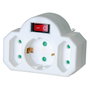 Brennenstuhl Adaptador de enchufe 1508100 con 2 tomas Euro y 1 toma con tierra