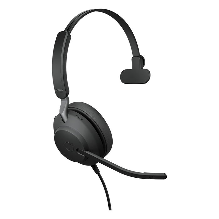 Jabra Evolve2 40 SE Mono Auriculares para Llamadas USB-A Negro, Diadema Supraaural, Optimizado UC, 75% Reciclado