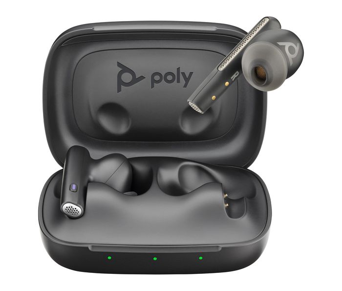 HP Poly Voyager Free 60 UC M Auriculares Inalambricos Carbon Black +Adaptador USB-C BT700 +Estuche Carga Básico