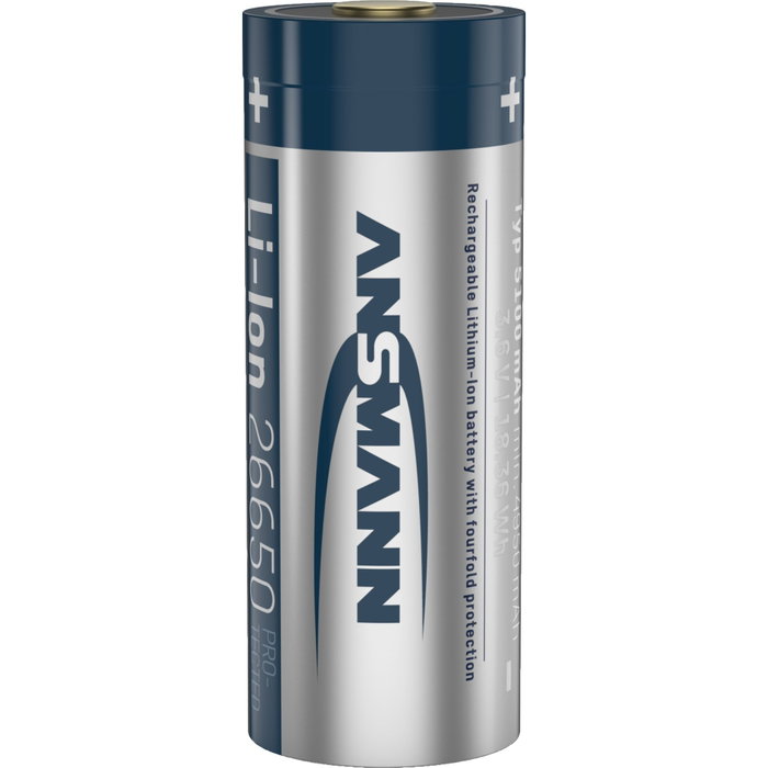 Ansmann Batería Li-Ion 26650 5100mAh 3,6V con toma USB Type-C