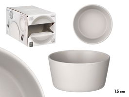 Vessia Plato Hondo 15 cm Liso Gris Cerámica (Set de 24)