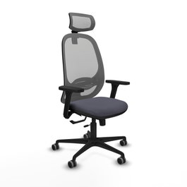PIQUERAS Y CRESPO Silla de oficina Cilanco con mecanismo Sincro/Traslack, Gris y Gris oscuro