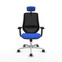 PIQUERAS Y CRESPO Silla de oficina Mardos con mecanismo Sincro, Azul y Negro