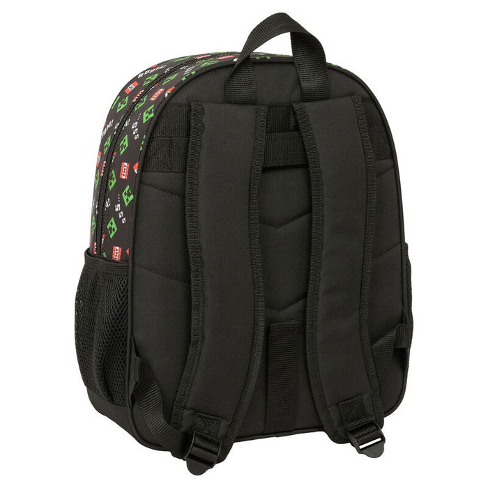 SAFTA Mochila Minecraft 38cm Adaptable Bolsillos Laterales Doble Tirador Hombreras Ergonómicas SAFTA Mochila Minecraft 38cm Adaptable Bolsillos Laterales Doble Tirador Hombreras Ergonómicas
