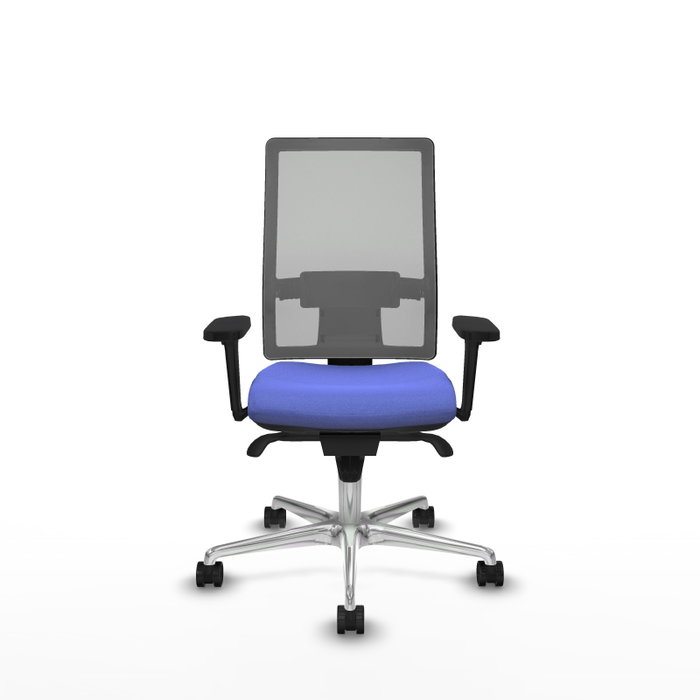 PIQUERAS Y CRESPO Silla de oficina Horna con mecanismo Sincro, Azul claro y Gris