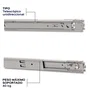 Unykach Kit de raíles telescópicos UK514208G4 para rack 2U, 40 kg, Plata
