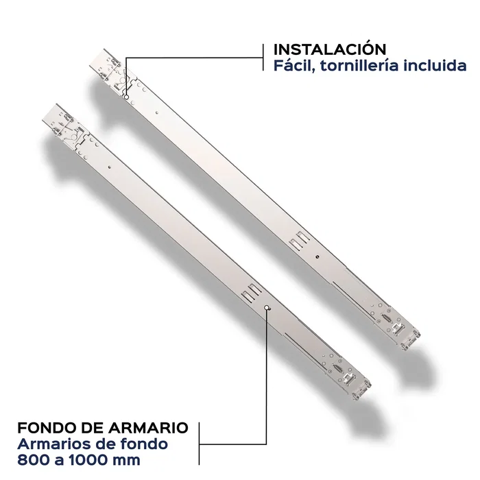 Unykach Kit de raíles telescópicos UK514208G4 para rack 2U, 40 kg, Plata Unykach Kit de raíles telescópicos UK514208G4 para rack 2U, 40 kg, Plata