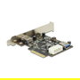 DeLOCK 89399 Tarjeta PCI Express USB 3.2 Gen 2 (10 Gbps) con Puertos Interno y Externo, Chipset ASM1142, Compatible con Windows y Linux