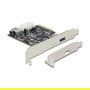 DeLOCK 89399 Tarjeta PCI Express USB 3.2 Gen 2 (10 Gbps) con Puertos Interno y Externo, Chipset ASM1142, Compatible con Windows y Linux