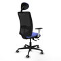 PIQUERAS Y CRESPO Silla de oficina Zulema Azul claro con respaldo de malla negro