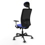 PIQUERAS Y CRESPO Silla de oficina Zulema Azul claro con respaldo de malla negro