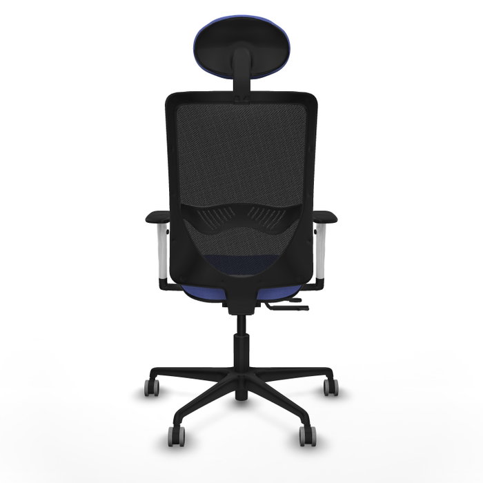 PIQUERAS Y CRESPO Silla de oficina Zulema Azul claro con respaldo de malla negro PIQUERAS Y CRESPO Silla de oficina Zulema Azul claro con respaldo de malla negro
