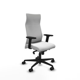 PIQUERAS Y CRESPO Sillón Albacete Blanco con Mecanismo Sincro y Brazos 2D