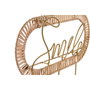 DKD Home Decor Perchero de Pared de Ratán y Metal, Pack de 2