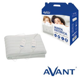 AVANT Calientacamas Doble 160x140 cm, 120W - Manta Eléctrica para Cama Grande