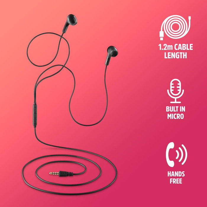 NGS Cross Flip Auriculares Intraurales con Micrófono Negro