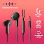 NGS Cross Flip Auriculares Intraurales con Micrófono Negro