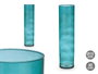 GIFTDECOR Jarrón de Cristal Cilíndrico Turquesa 15cm x 60cm